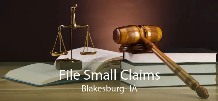 File Small Claims Blakesburg- IA