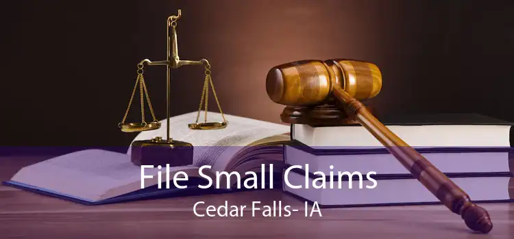 File Small Claims Cedar Falls- IA