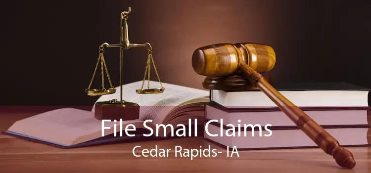 File Small Claims Cedar Rapids- IA