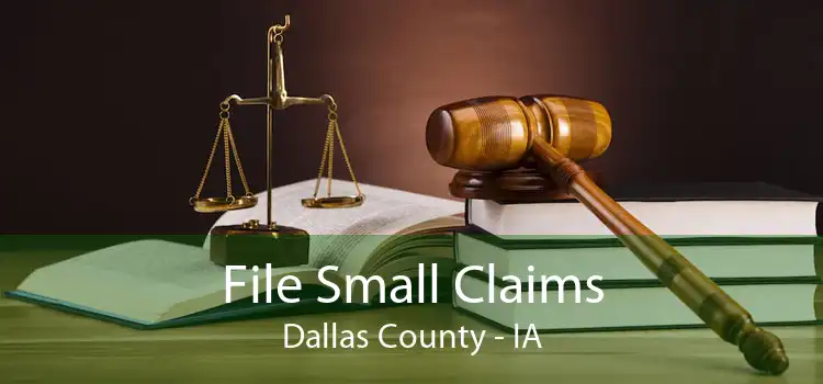 File Small Claims Dallas County - IA
