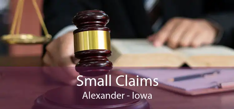 Small Claims Alexander - Iowa