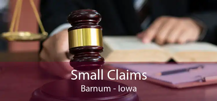 Small Claims Barnum - Iowa