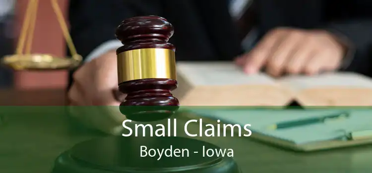 Small Claims Boyden - Iowa