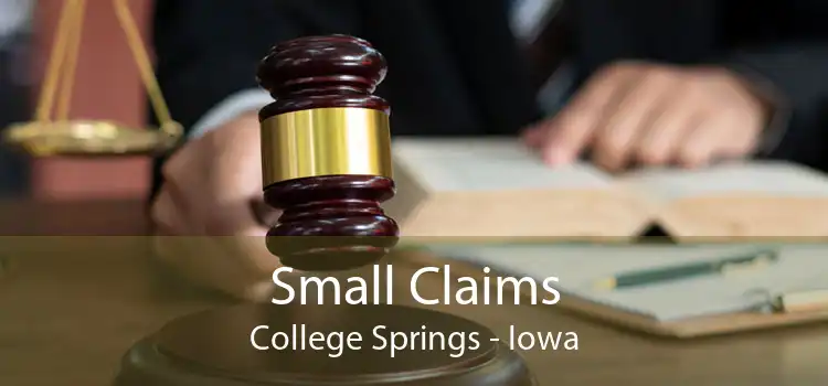 Small Claims College Springs - Iowa