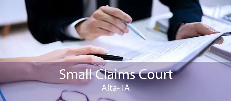 Small Claims Court Alta- IA