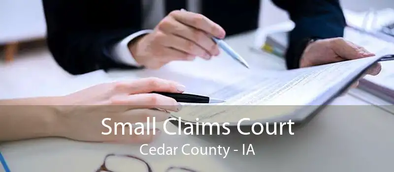 Small Claims Court Cedar County - IA