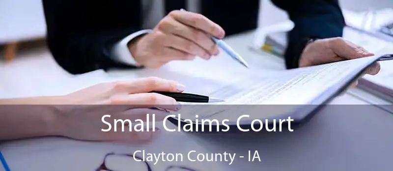 Small Claims Court Clayton County - IA