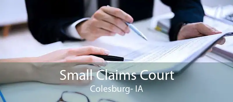 Small Claims Court Colesburg- IA