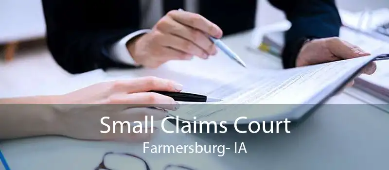 Small Claims Court Farmersburg- IA