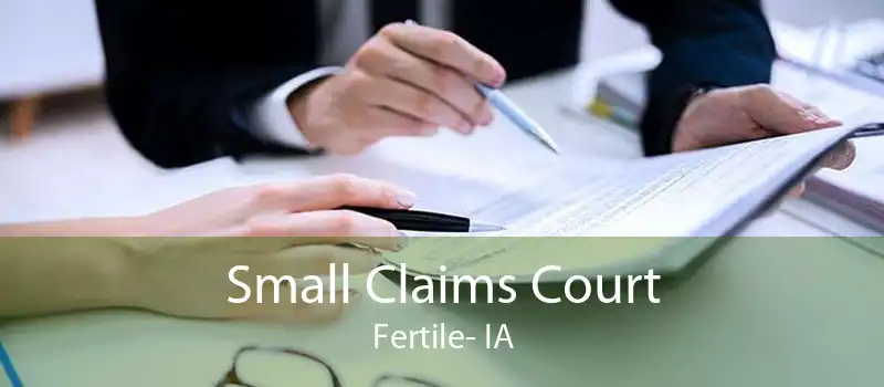 Small Claims Court Fertile- IA