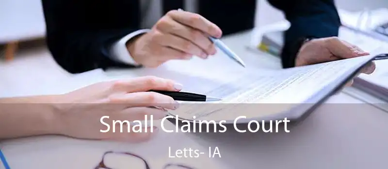  Small Claims Court Letts- IA