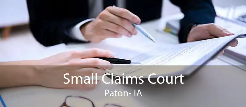 Small Claims Court Paton- IA