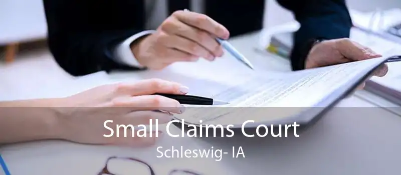 Small Claims Court Schleswig- IA