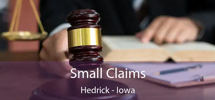 Small Claims Hedrick - Iowa